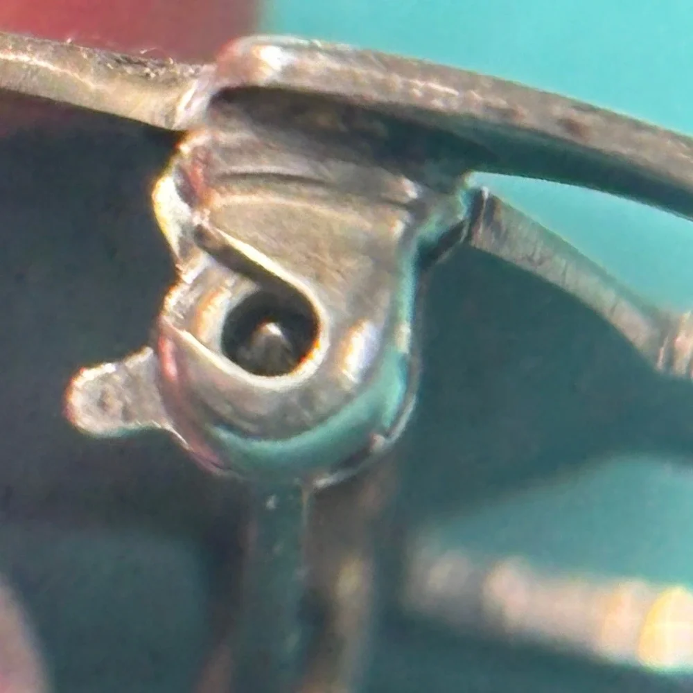 Vintage Navajo Sandcast Sterling Silver Frog pin, Mid-20th Century Signed Thomas